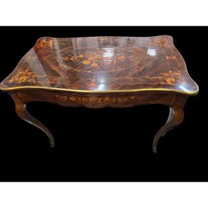 ancien bureau table de milieu de style Louis XV-  France fin  XIXᵉ siècle