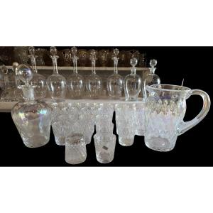 Ancien service de verres pour 12 personnes Nason Moretti Murano vers 1960