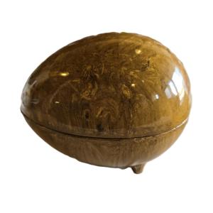 Neriage Ceramic Box In The Shape Of An Egg – Italy, Circa 1960