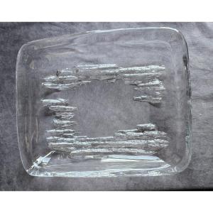 Coupe vide-poche en cristal, Daum, France. Circa 1970