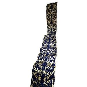 Exceptional Length Of Antique Venetian Velvet Made Of Pure Silk, End Of XIX C Beginning XX C