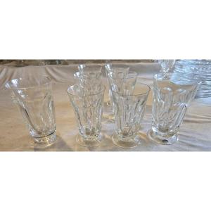 Ensemble de huit anciens verres en cristal taillé, Moser