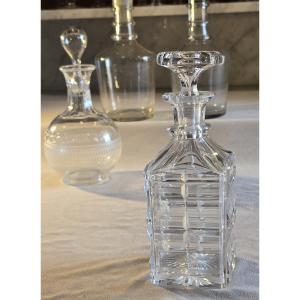 Ancienne carafe à liqueur en cristal taillé, Europe centrale  vers 1920-1940