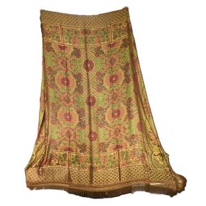 Antique Italian Bedspread, Machine-woven Jacquard, Circa 1960
