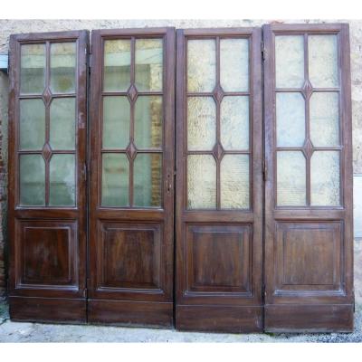 Ancienne Grande porte à 4 volets + Une Partie Haute Fixe