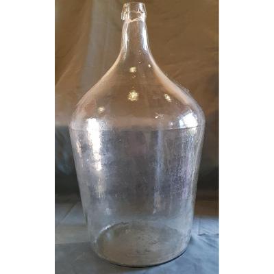 Bouteille Ancienne En Verre Soufflé Grande Taille 