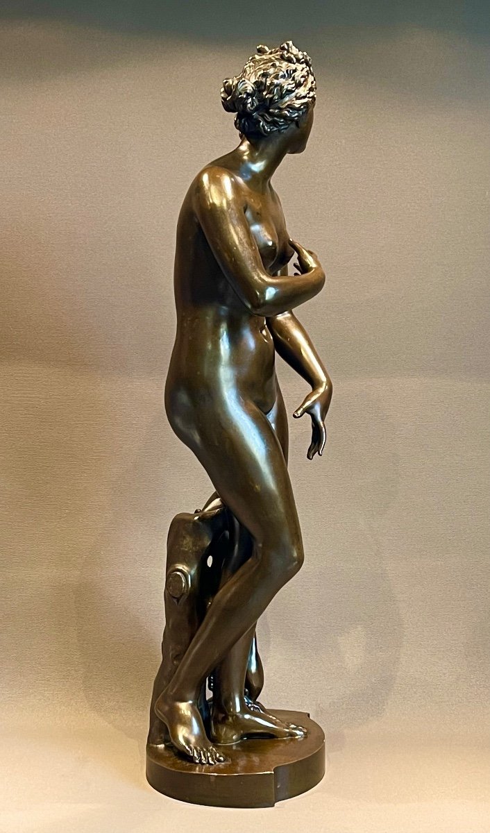 Grande Figure En Bronze De La Vénus Médicis. XIXe Siècle, D’après L’antique. -photo-4