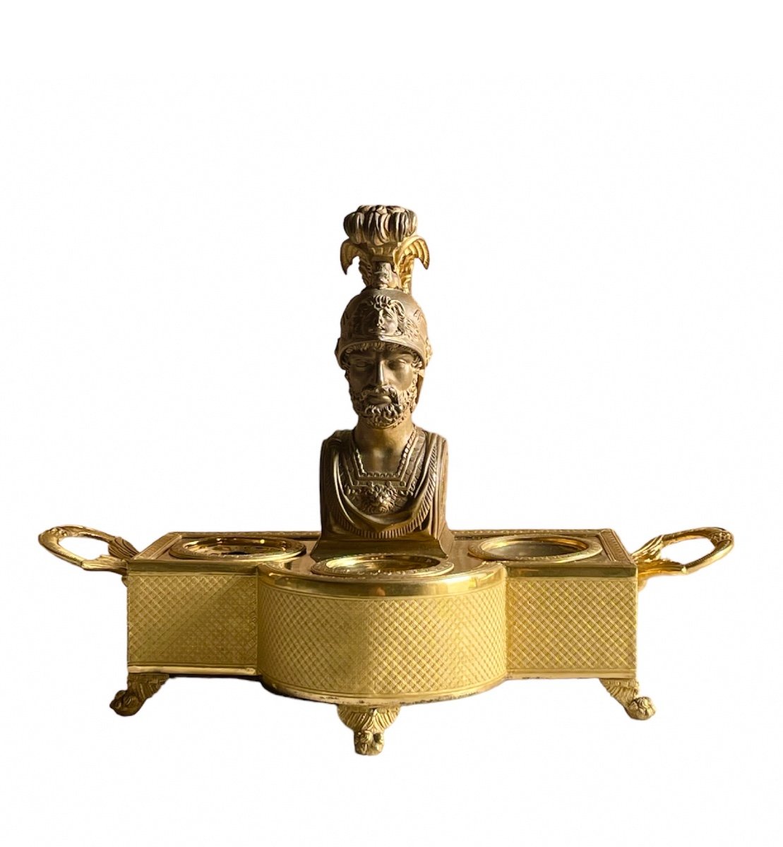 A Charles X Gilt-bronze And Patinated-bronze Inkstand. Circa 1820. -photo-3