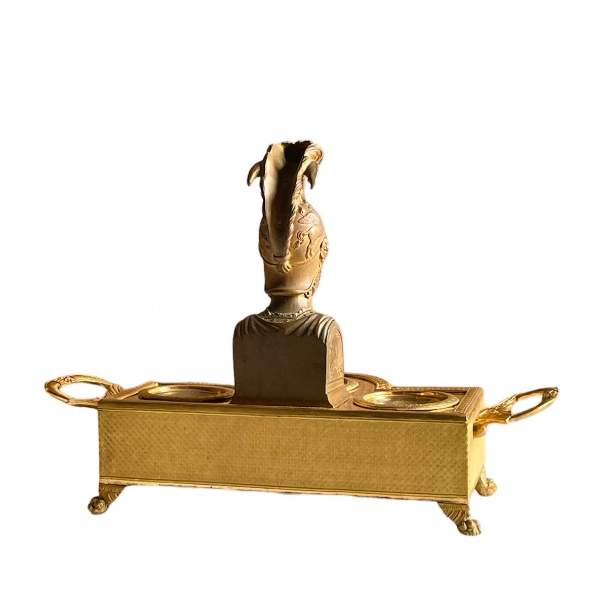 A Charles X Gilt-bronze And Patinated-bronze Inkstand. Circa 1820. -photo-4