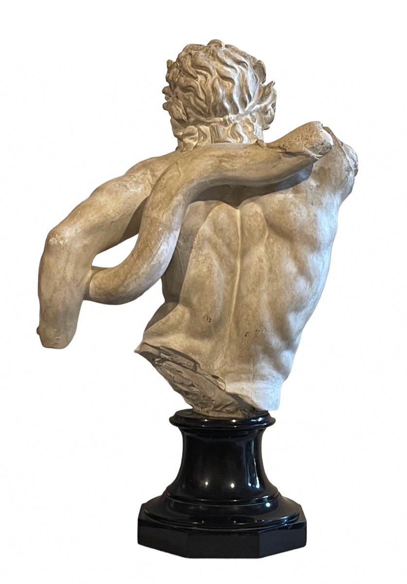 A Plaster Cast Of The Torso Of Laocoon. After The Antique, 19th Century. -photo-4