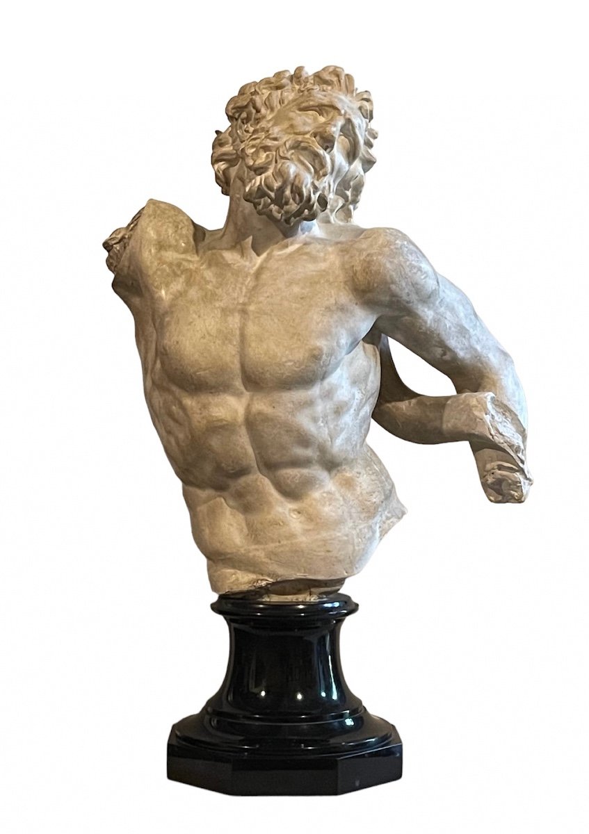A Plaster Cast Of The Torso Of Laocoon. After The Antique, 19th Century. 