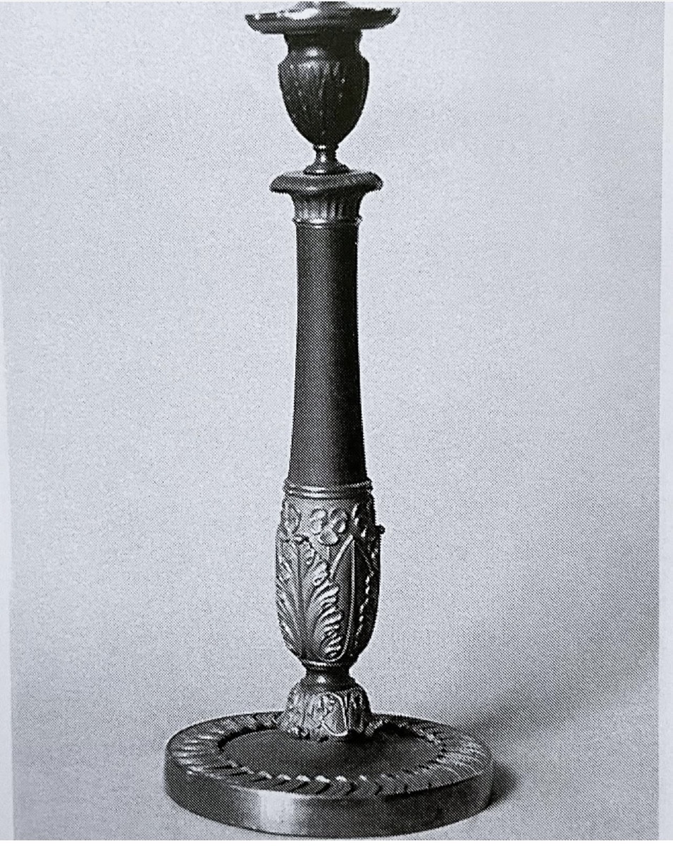 Paire De Flambeaux D’époque Charles X En Bronze Doré. Vers 1820. -photo-4