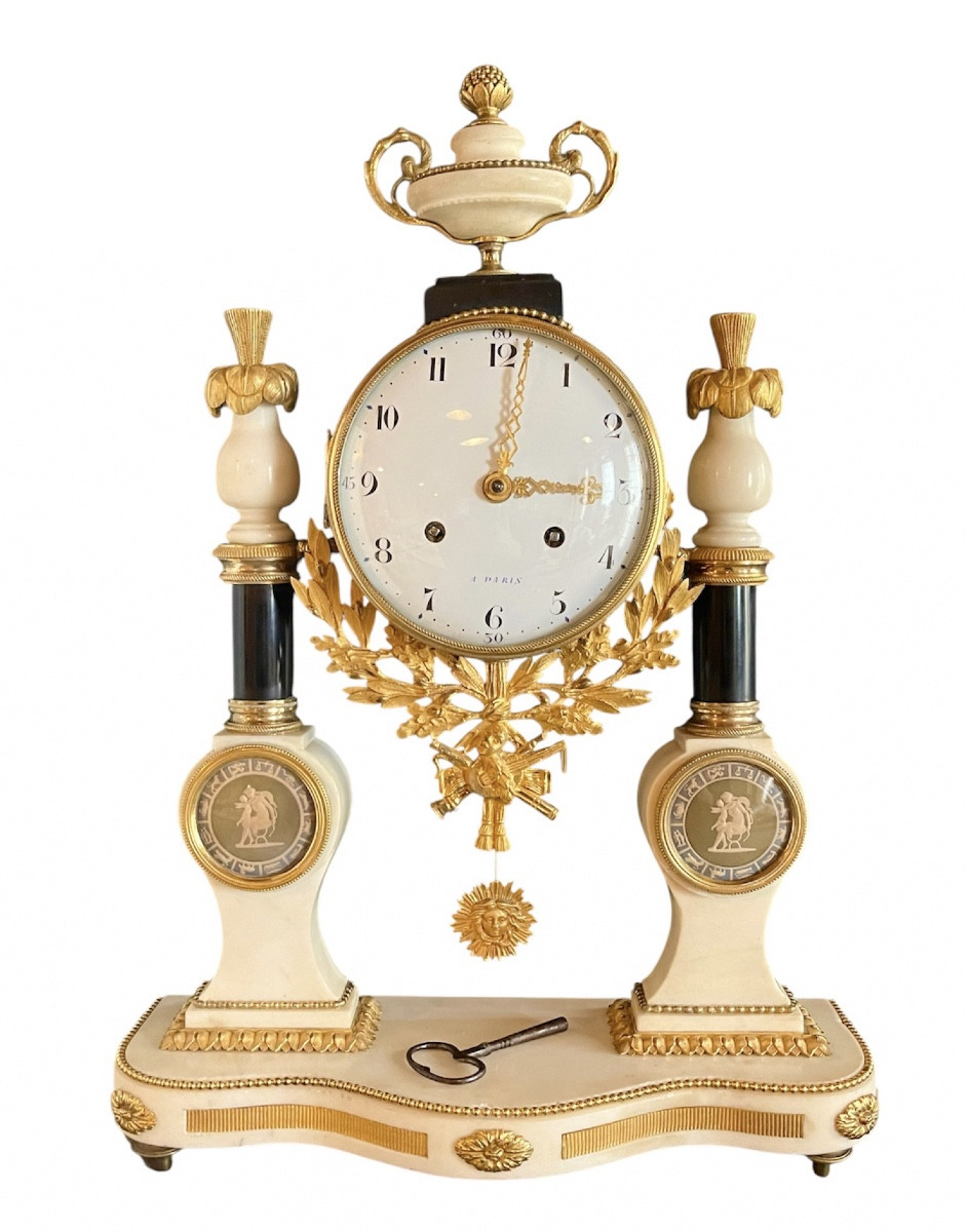 A Louis XVI Ormolu And Marble Mantel-clock.-photo-2