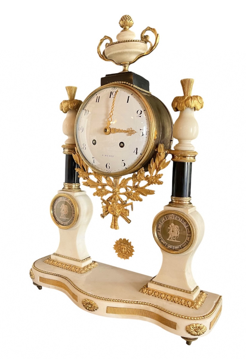 A Louis XVI Ormolu And Marble Mantel-clock.-photo-4