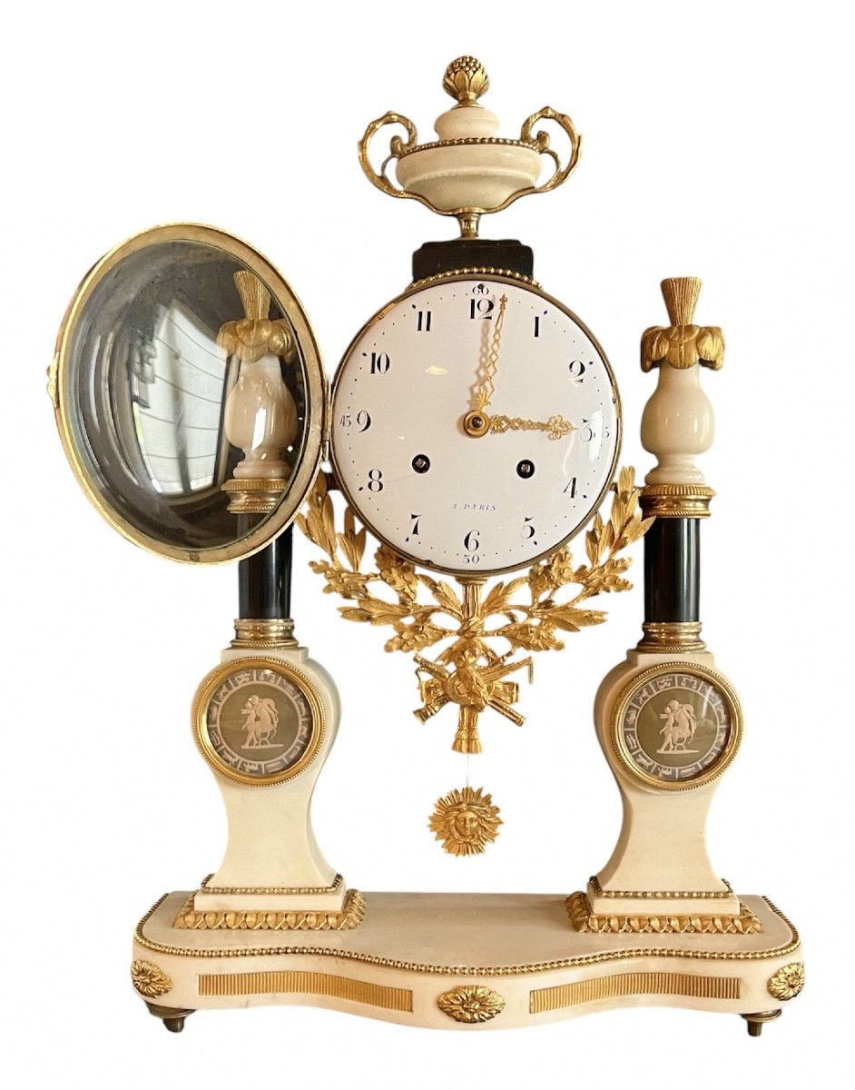 A Louis XVI Ormolu And Marble Mantel-clock.-photo-2