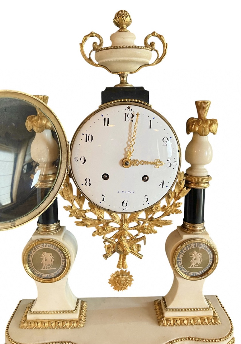 A Louis XVI Ormolu And Marble Mantel-clock.-photo-4