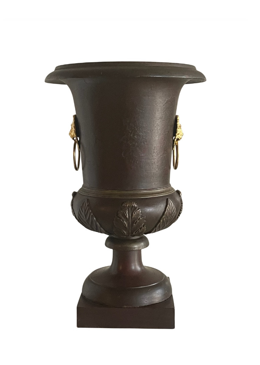 A Patinated Terracotta Medici Vase. Dated 1854. 