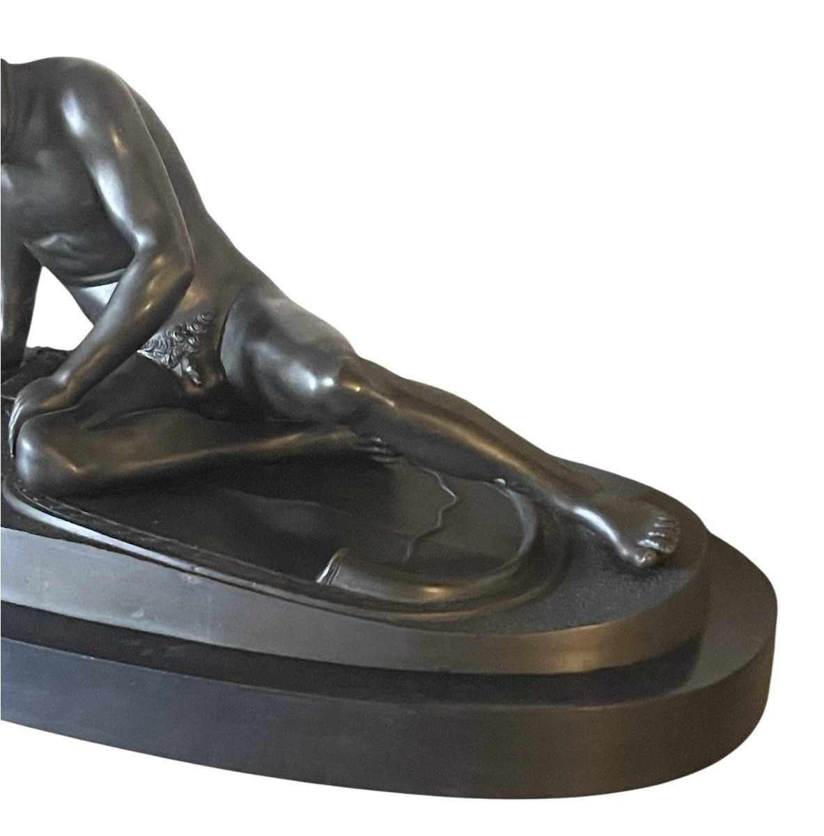 A Large Patinated Bronze Figure Of The Dying Gaul. Signed Sommer Napoli-photo-6