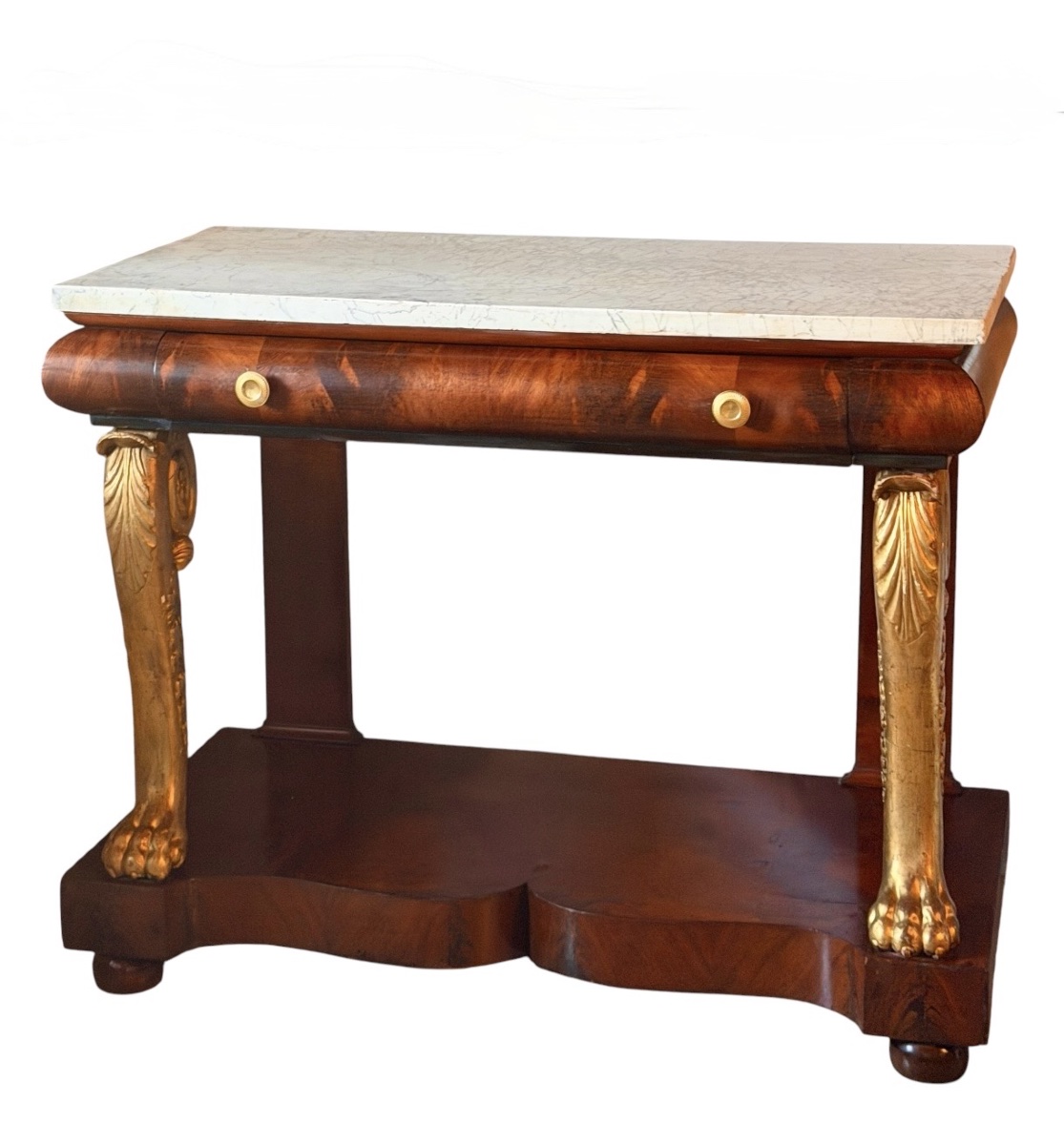 A Large Italian Mahogany Console. Early 19th Century. -photo-1