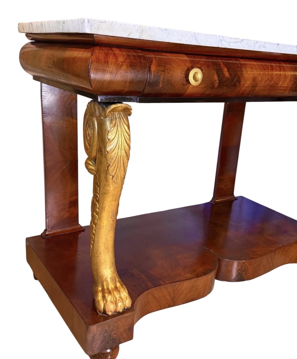 A Large Italian Mahogany Console. Early 19th Century. -photo-2