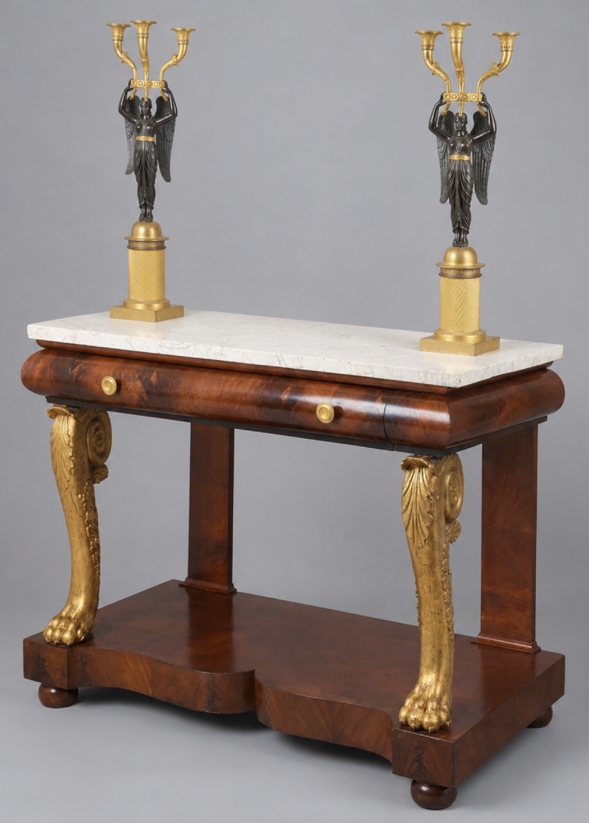A Large Italian Mahogany Console. Early 19th Century. 