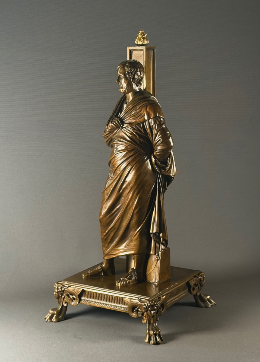 à Patinated Bronze Sculpture Depicting Aristide. Mid-19th Century. -photo-3