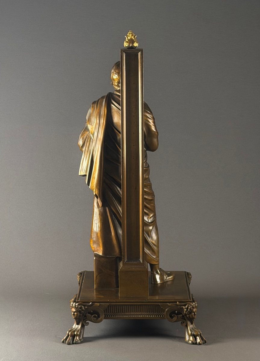 à Patinated Bronze Sculpture Depicting Aristide. Mid-19th Century. -photo-1