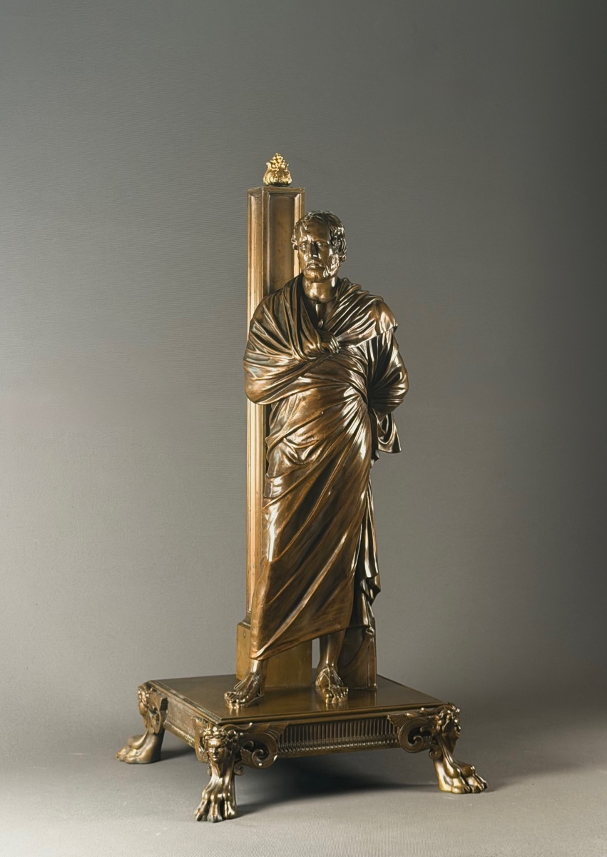 à Patinated Bronze Sculpture Depicting Aristide. Mid-19th Century. 
