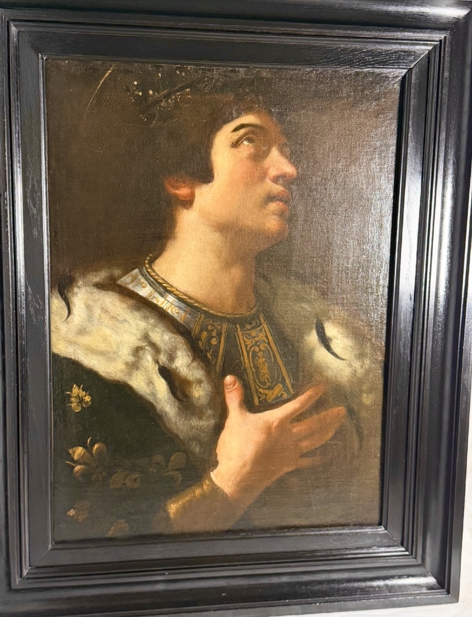 17th Century French School Portrait Of Saint Louis (louis IX Of France, 1214–1270)-photo-2