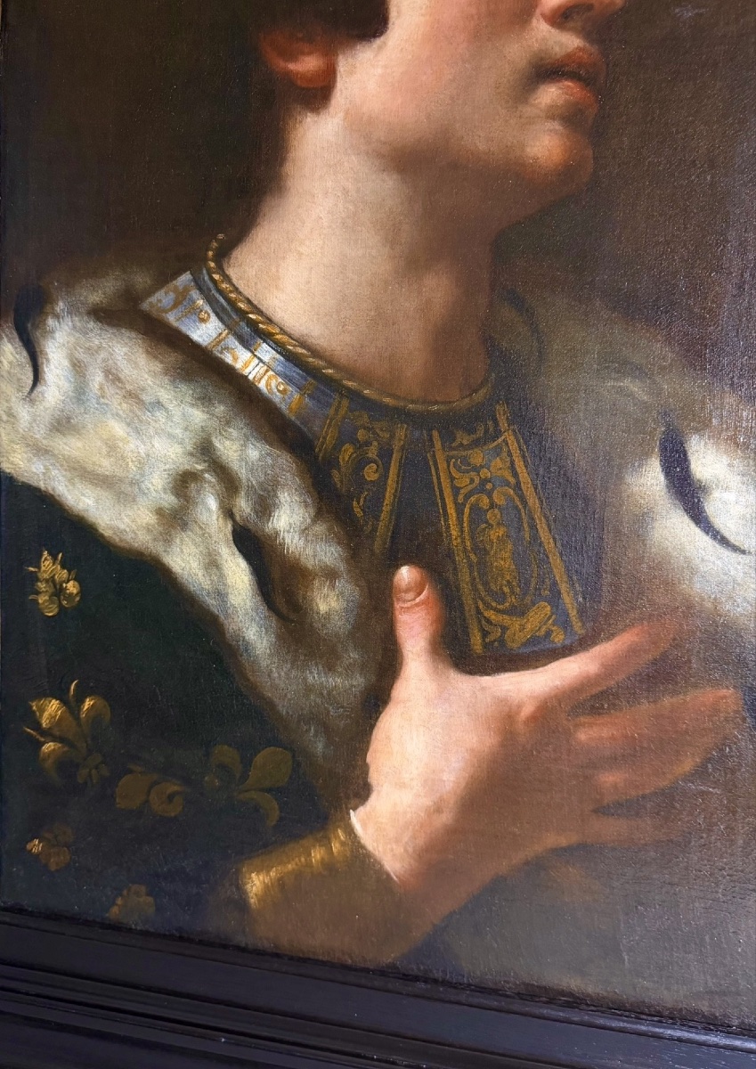 École française du XVIIe siècle Portrait de Saint Louis (Louis IX de France, 1214-1270)  Huile -photo-5