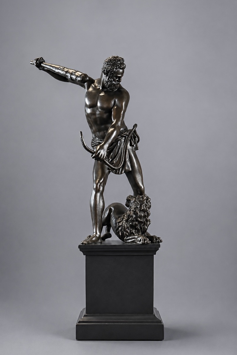 Hercule brandissant la massue, d'après le modèle de Giambologna. XIXe siècle. -photo-2