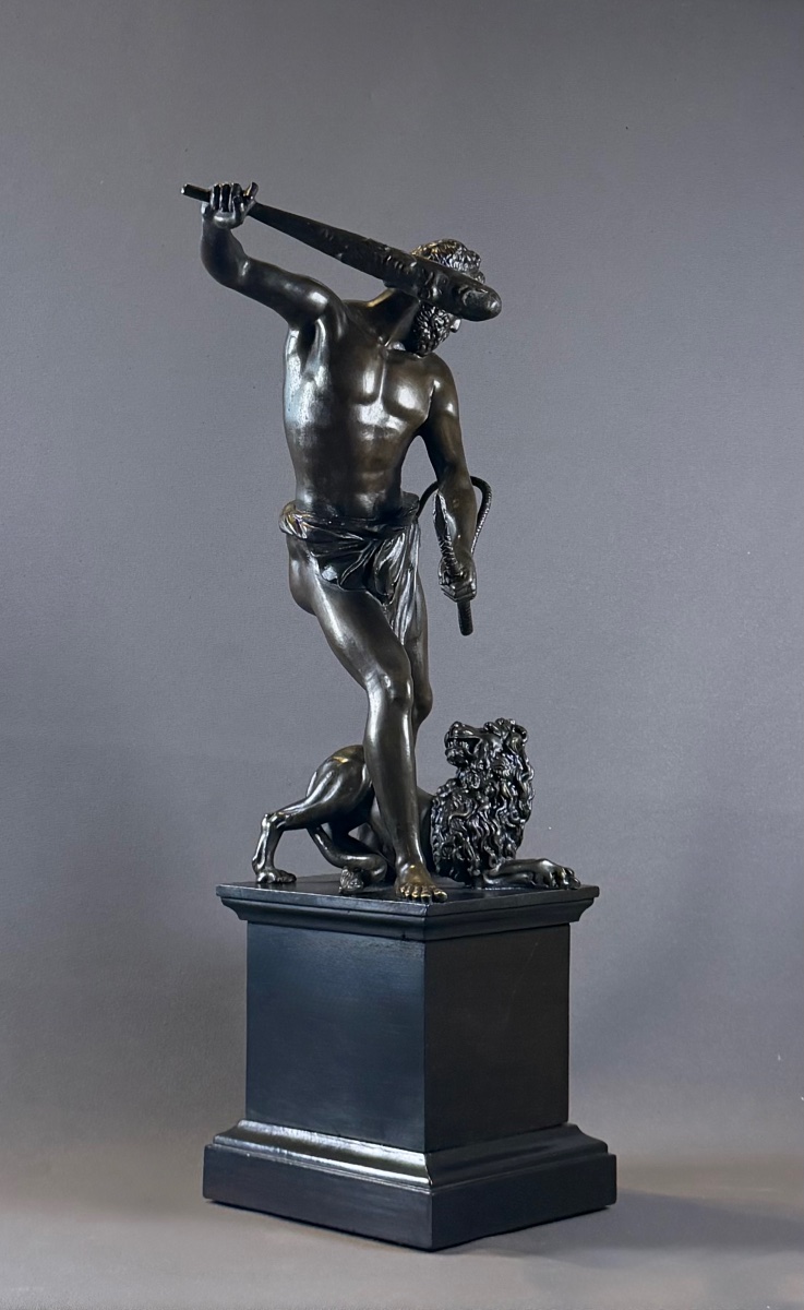 Hercule brandissant la massue, d'après le modèle de Giambologna. XIXe siècle. -photo-4