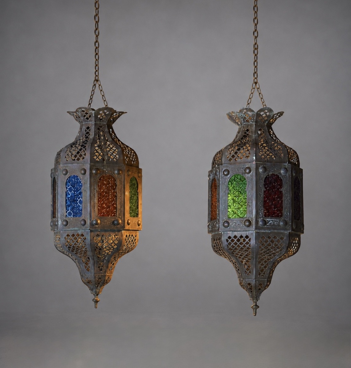 Paire de lanternes marocaines. 