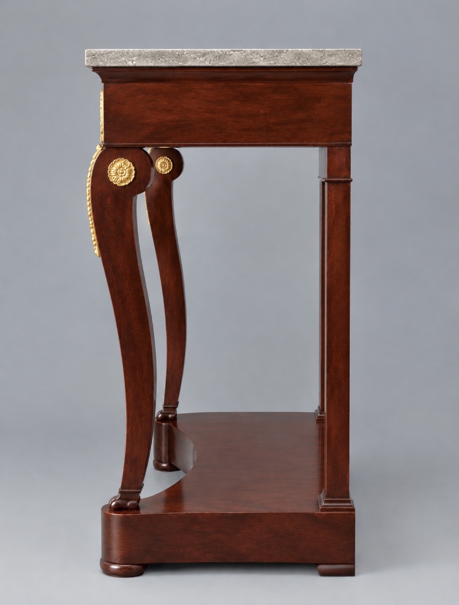 An Empire Mahogany Console Table. Early 19th Century. -photo-3
