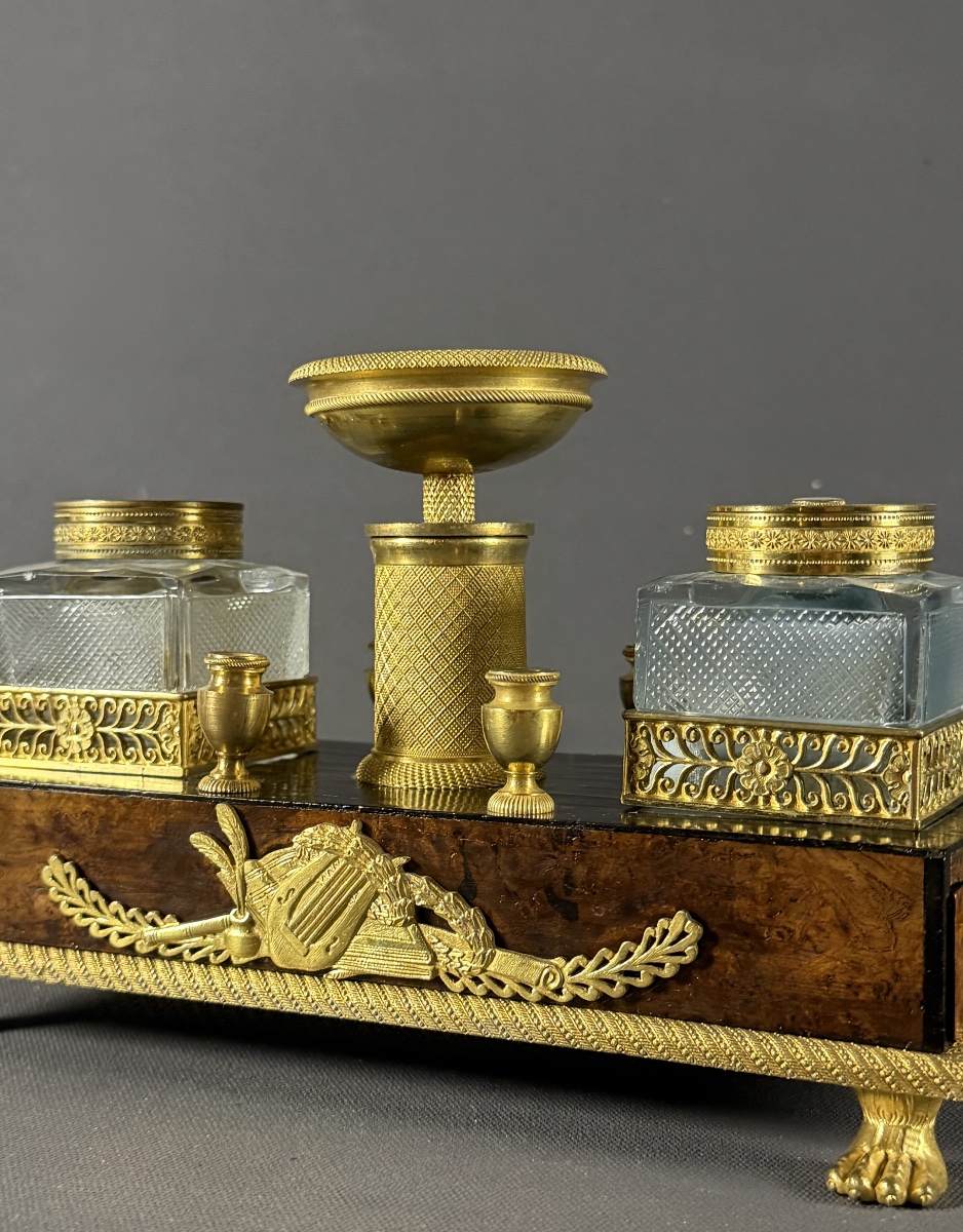 An Empere Gilt Bronze Inkwell. Early 19th Century, Circa 1810–1815-photo-1