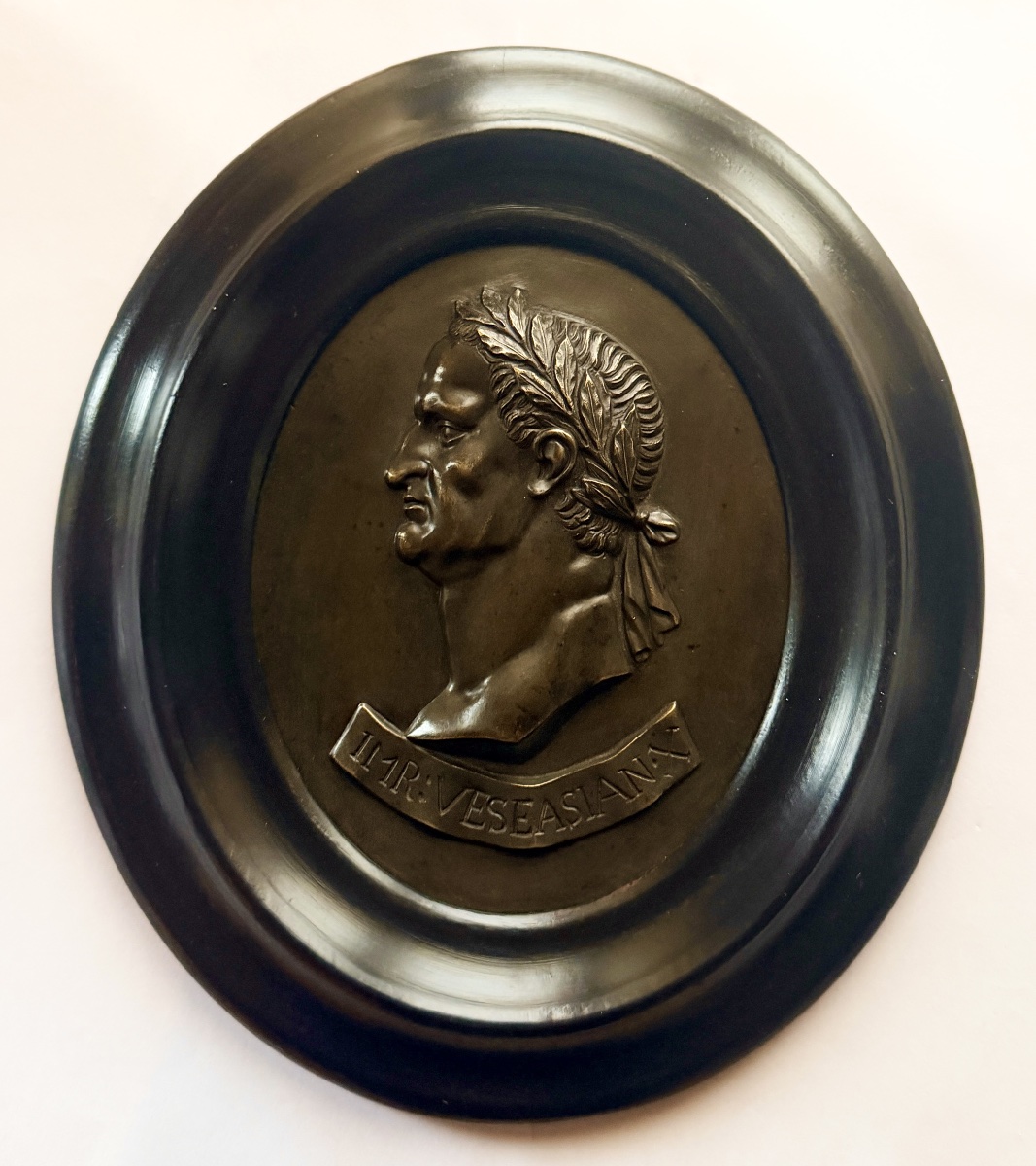 Bronze Medallion Depicting The Emperor Vespasian. Italien School, 19th Century-photo-2