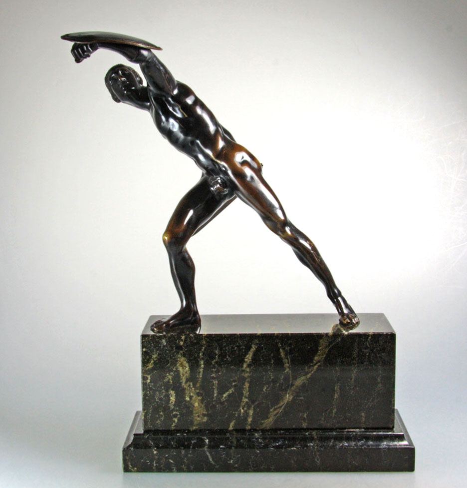 Bronze Représentant Le Gladiateur Borghèse d'Après l'Antique.