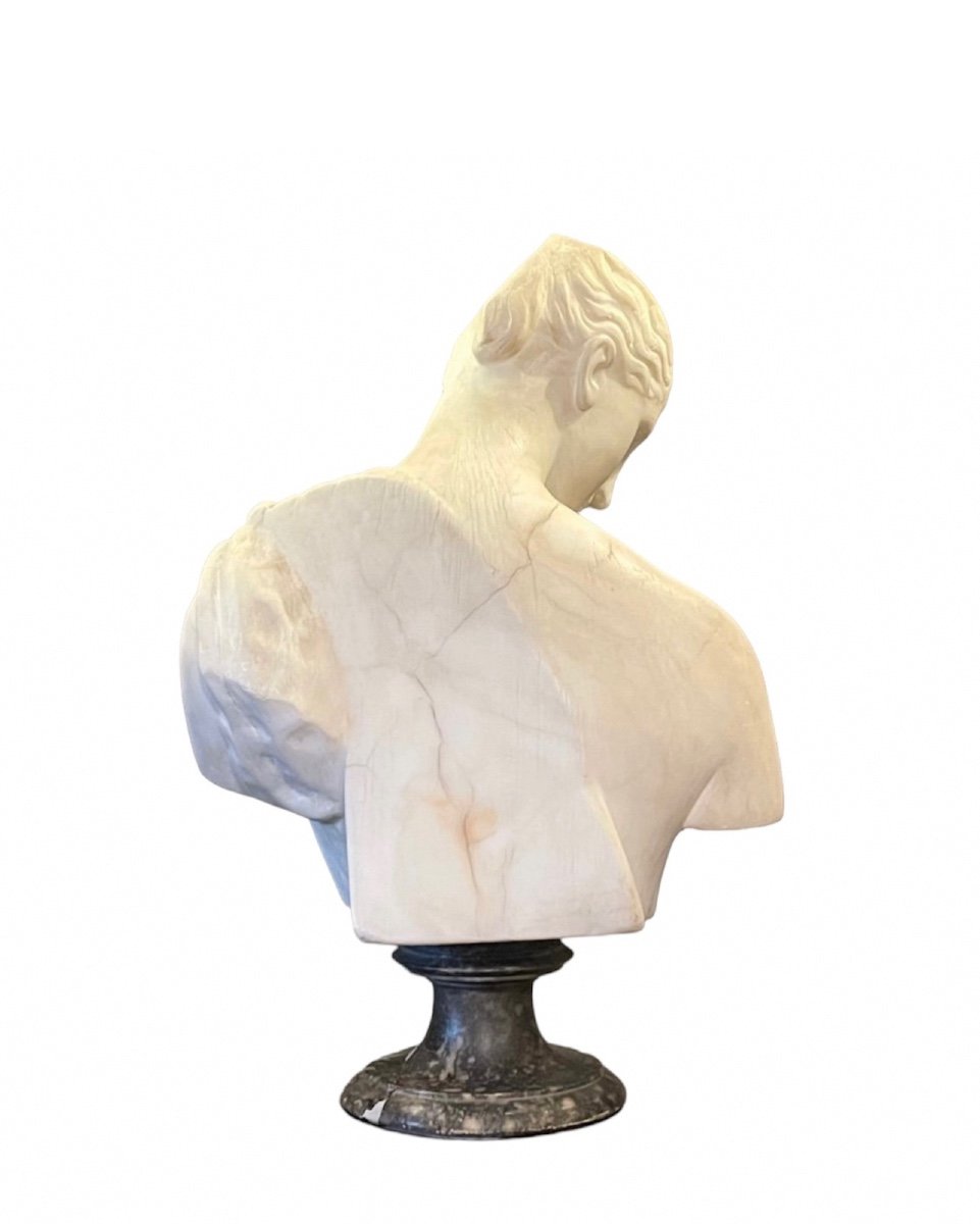 A Neapolitan White Marble Bust Of Psyche Of Capua. Late 18th Century. -photo-4