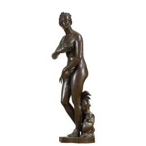 A. Large Bronze Figure Of The Venus Medici. 19th Century, After The Antique.