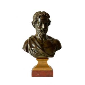 Charles Lemoine (1839 - ?). A Patinated Bronze Bust Of Aristide. Circa 1870. 