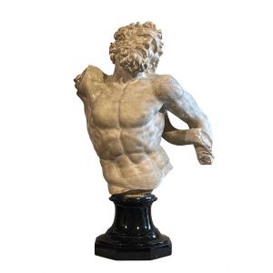 A Plaster Cast Of The Torso Of Laocoon. After The Antique, 19th Century. 