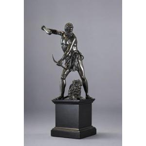 Hercule brandissant la massue, d'après le modèle de Giambologna. XIXe siècle. 
