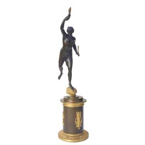 After Jean De Bologne. Allegory Of Fortune In Patinated Bronze.  19th Century.