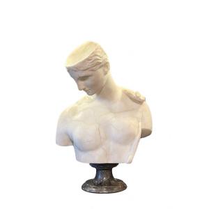 A Neapolitan White Marble Bust Of Psyche Of Capua. Late 18th Century. 