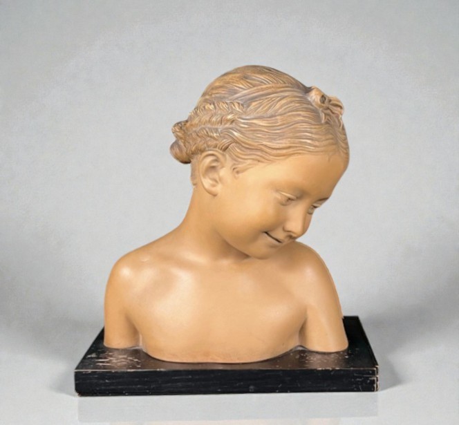 Pigalle (after), Numbered Terracotta Young Girl Bust Late 19th Century