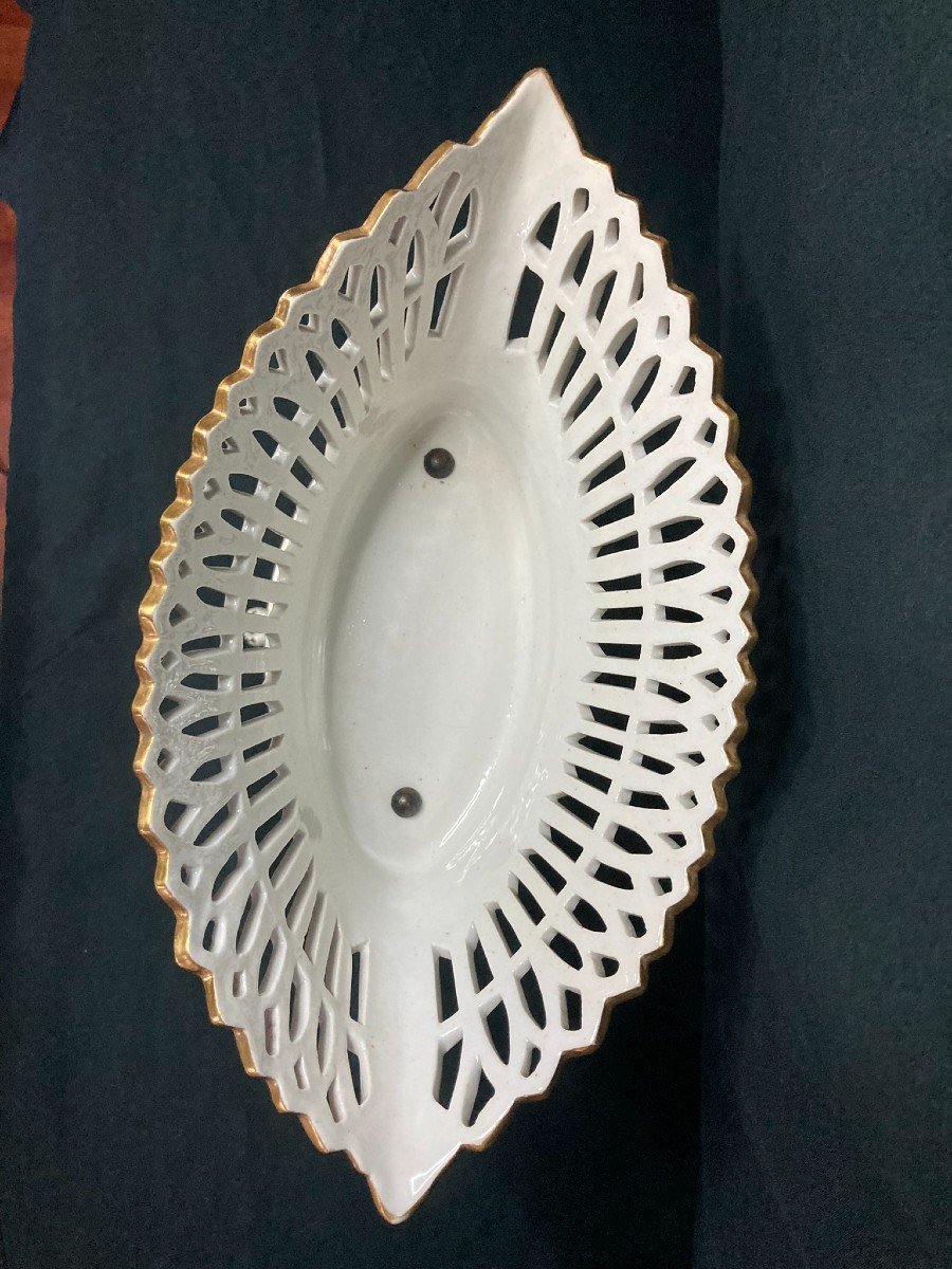 Sevres, Corbeille En Porcelaine Décor Amours Style Empire XIXème-photo-4