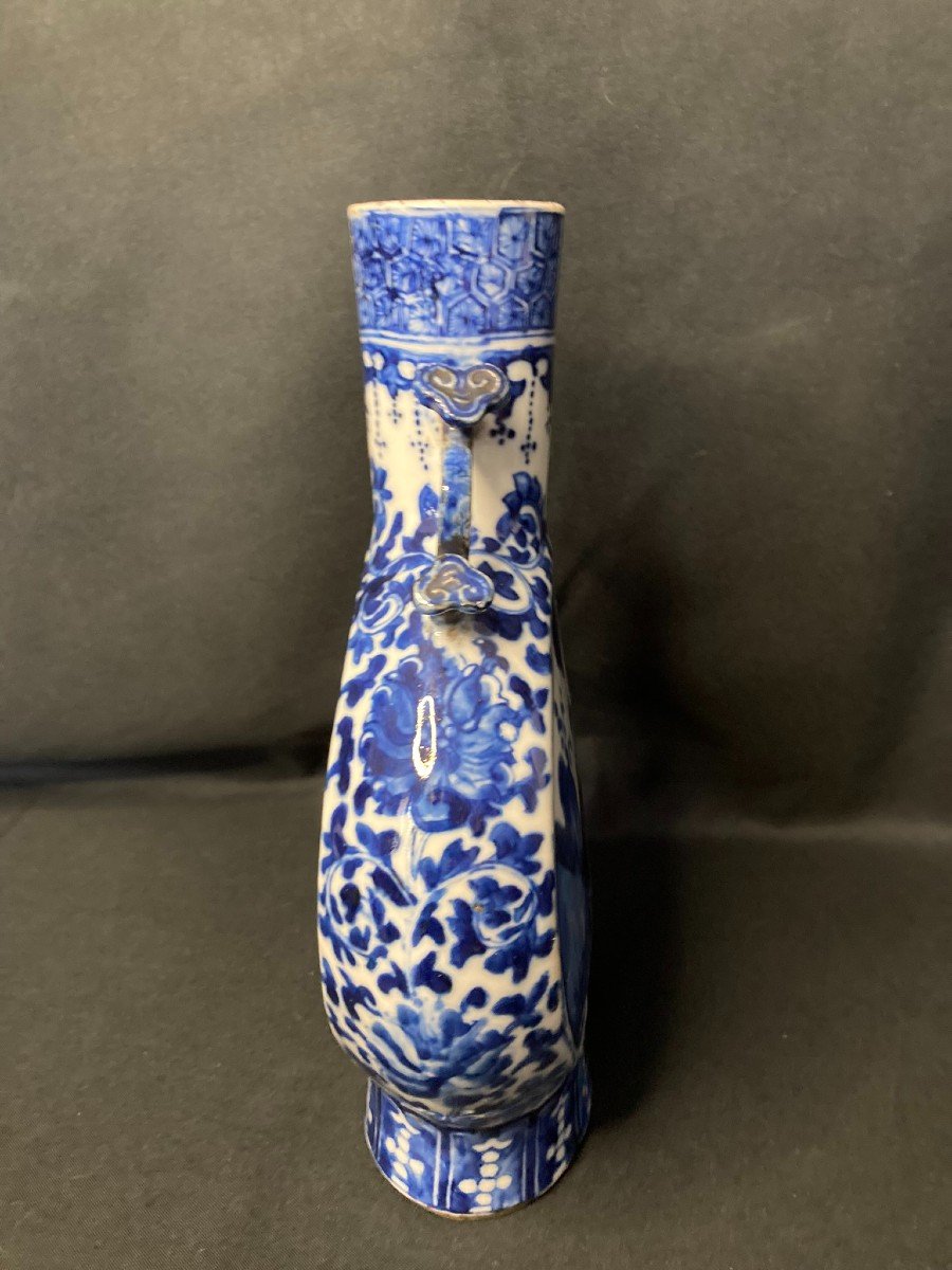 Chine, Ancien Vase Gourde En Porcelaine Signature XIXème-photo-2