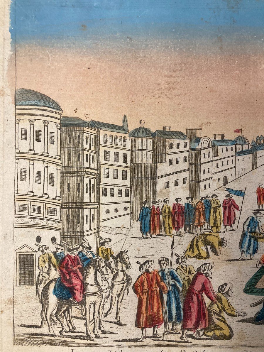 Vue D’optique Gravure Mondhare Fête Du Poids Au Mogol XVIIIème-photo-4