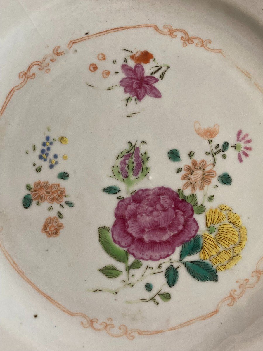 Compagnie Des Indes, Porcelain Plate With Peonies, 18th Century -photo-3