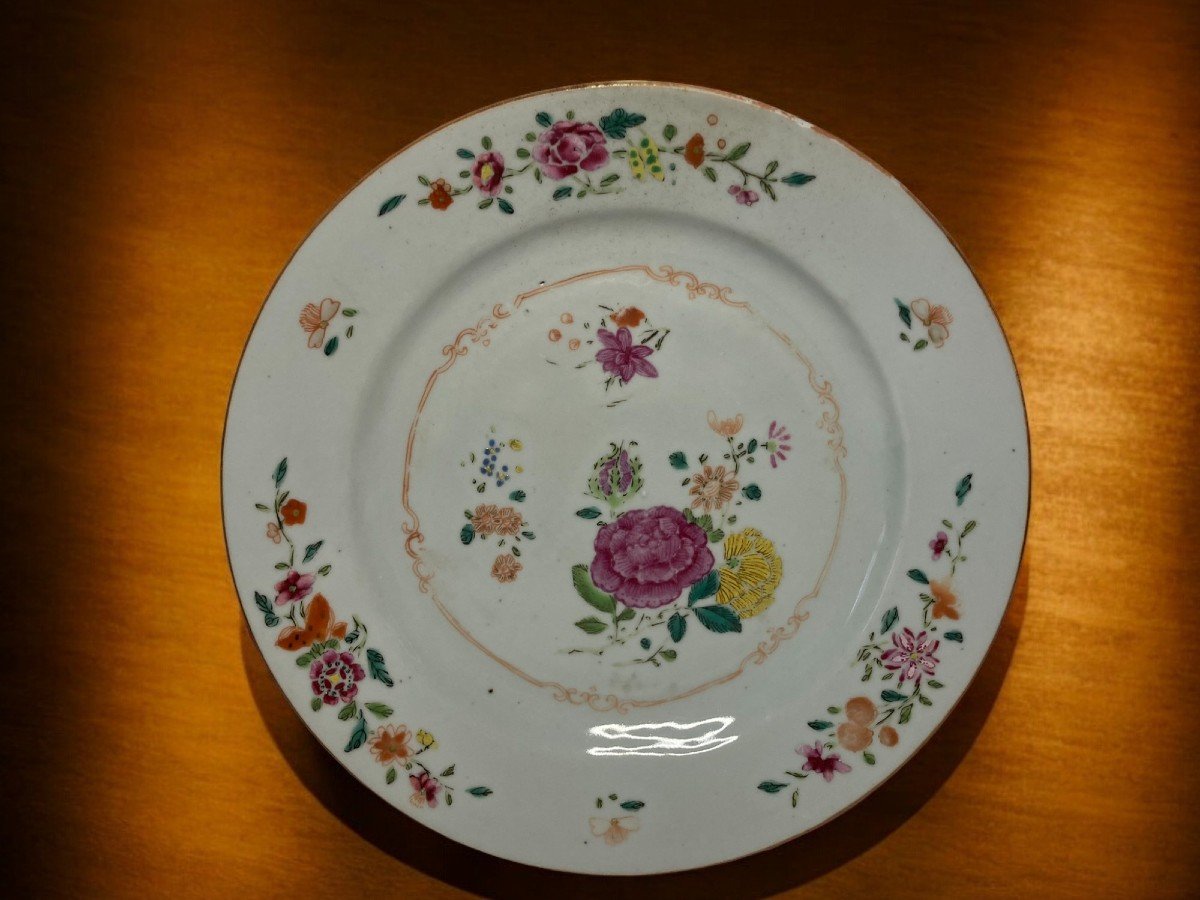 Compagnie Des Indes, Porcelain Plate With Peonies, 18th Century -photo-1